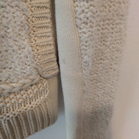 Anthropologie Sleeping On Snow Northbound Ivory Zip Up Cardigan - Picture 8 of 16